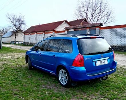 Синий Пежо 307, объемом двигателя 16 л и пробегом 348 тыс. км за 4200 $, фото 1 на Automoto.ua