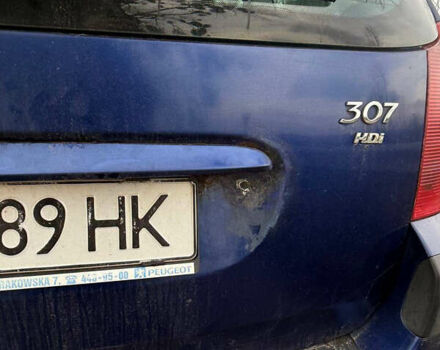 Синій Пежо 307, об'ємом двигуна 2 л та пробігом 320 тис. км за 2700 $, фото 6 на Automoto.ua