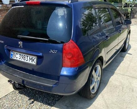 Синий Пежо 307, объемом двигателя 1.59 л и пробегом 230 тыс. км за 4300 $, фото 3 на Automoto.ua