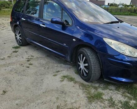 Синій Пежо 307, об'ємом двигуна 1.6 л та пробігом 240 тис. км за 3900 $, фото 6 на Automoto.ua