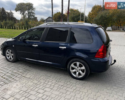 Синий Пежо 307, объемом двигателя 1.56 л и пробегом 300 тыс. км за 4350 $, фото 12 на Automoto.ua