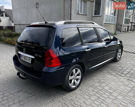 Синий Пежо 307, объемом двигателя 1.56 л и пробегом 300 тыс. км за 4350 $, фото 9 на Automoto.ua