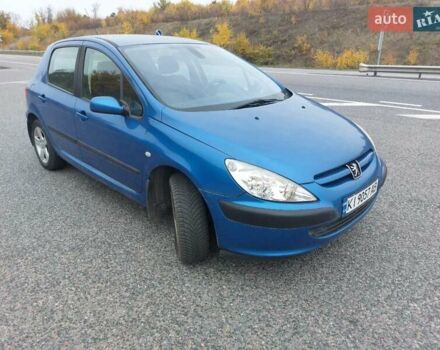 Синий Пежо 307, объемом двигателя 2 л и пробегом 136 тыс. км за 4000 $, фото 1 на Automoto.ua