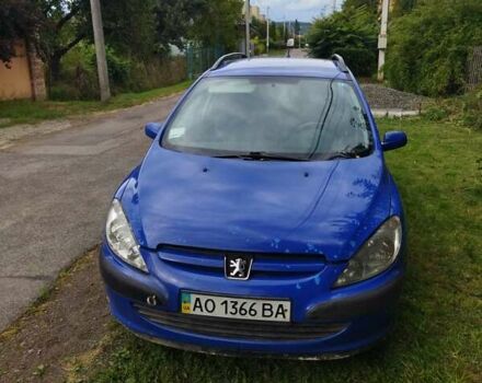 Синій Пежо 307, об'ємом двигуна 1.6 л та пробігом 338 тис. км за 2800 $, фото 1 на Automoto.ua