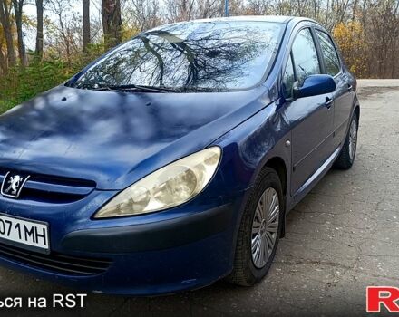 Синій Пежо 307, об'ємом двигуна 2 л та пробігом 434 тис. км за 3000 $, фото 1 на Automoto.ua