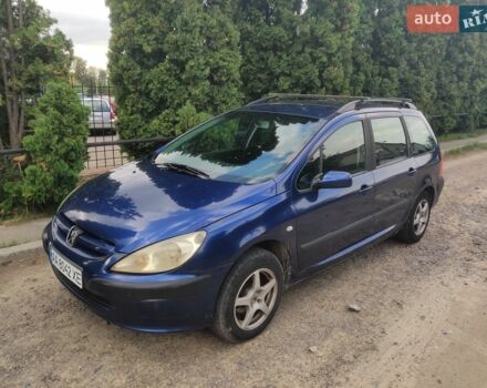 Синій Пежо 307, об'ємом двигуна 1.59 л та пробігом 350 тис. км за 2010 $, фото 1 на Automoto.ua
