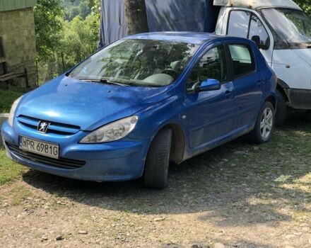 Синий Пежо 307, объемом двигателя 2 л и пробегом 300 тыс. км за 1450 $, фото 1 на Automoto.ua