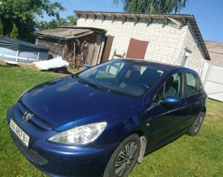 Синий Пежо 307, объемом двигателя 2 л и пробегом 246 тыс. км за 3300 $, фото 1 на Automoto.ua