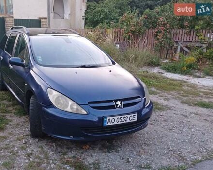Синій Пежо 307, об'ємом двигуна 2 л та пробігом 455 тис. км за 3200 $, фото 1 на Automoto.ua