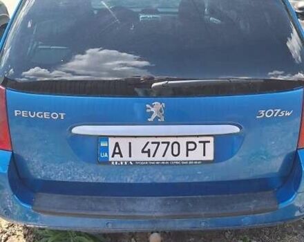 Синій Пежо 307, об'ємом двигуна 2 л та пробігом 300 тис. км за 3500 $, фото 1 на Automoto.ua