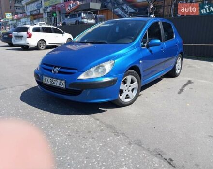 Синий Пежо 307, объемом двигателя 2 л и пробегом 265 тыс. км за 3650 $, фото 1 на Automoto.ua