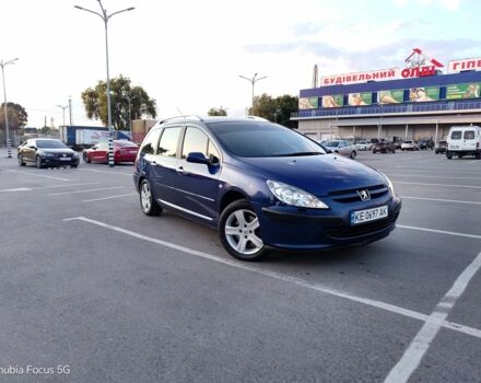 Синий Пежо 307, объемом двигателя 2 л и пробегом 250 тыс. км за 6300 $, фото 1 на Automoto.ua