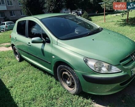 Зеленый Пежо 307, объемом двигателя 1.36 л и пробегом 237 тыс. км за 3500 $, фото 1 на Automoto.ua