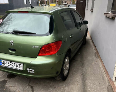Зеленый Пежо 307, объемом двигателя 1.59 л и пробегом 198 тыс. км за 4500 $, фото 2 на Automoto.ua