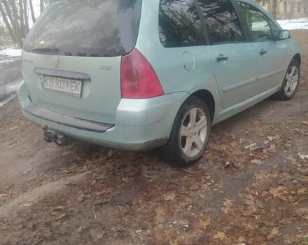 Зелений Пежо 307, об'ємом двигуна 2 л та пробігом 258 тис. км за 3750 $, фото 7 на Automoto.ua