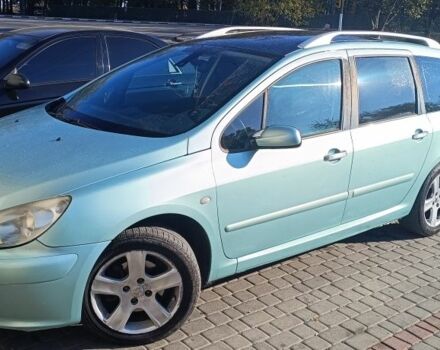 Зелений Пежо 307, об'ємом двигуна 2 л та пробігом 310 тис. км за 3700 $, фото 1 на Automoto.ua