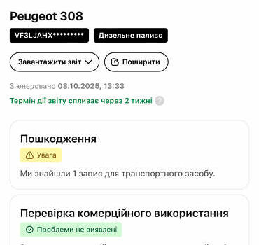 Білий Пежо 308, об'ємом двигуна 2 л та пробігом 234 тис. км за 11750 $, фото 87 на Automoto.ua