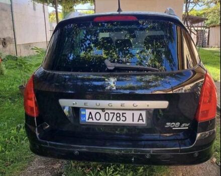 Чорний Пежо 308, об'ємом двигуна 2 л та пробігом 180 тис. км за 6500 $, фото 1 на Automoto.ua