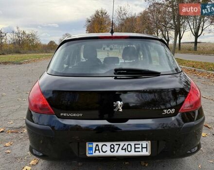 Черный Пежо 308, объемом двигателя 1.56 л и пробегом 320 тыс. км за 5300 $, фото 4 на Automoto.ua
