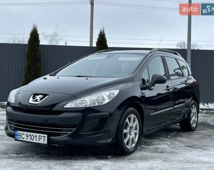 Черный Пежо 308, объемом двигателя 1.56 л и пробегом 204 тыс. км за 4650 $, фото 1 на Automoto.ua