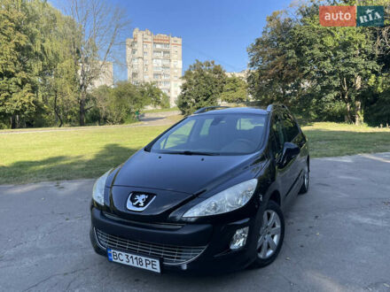 Чорний Пежо 308, об'ємом двигуна 1.56 л та пробігом 265 тис. км за 5900 $, фото 1 на Automoto.ua