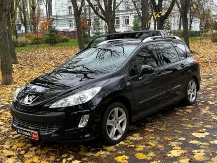 Чорний Пежо 308, об'ємом двигуна 1.6 л та пробігом 220 тис. км за 6390 $, фото 1 на Automoto.ua