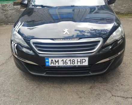 Черный Пежо 308, объемом двигателя 1.56 л и пробегом 263 тыс. км за 9300 $, фото 1 на Automoto.ua