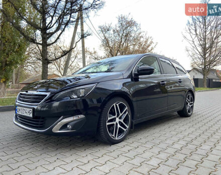 Черный Пежо 308, объемом двигателя 2 л и пробегом 224 тыс. км за 12200 $, фото 1 на Automoto.ua