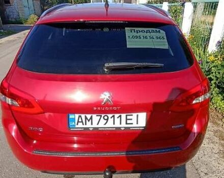 Красный Пежо 308, объемом двигателя 1.56 л и пробегом 245 тыс. км за 8400 $, фото 2 на Automoto.ua