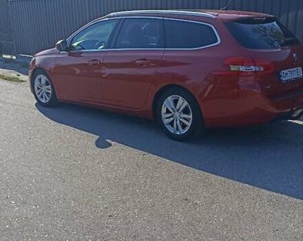 Красный Пежо 308, объемом двигателя 1.56 л и пробегом 245 тыс. км за 8400 $, фото 1 на Automoto.ua