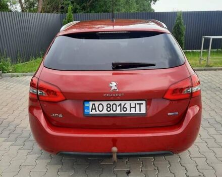 Красный Пежо 308, объемом двигателя 2 л и пробегом 182 тыс. км за 10500 $, фото 7 на Automoto.ua