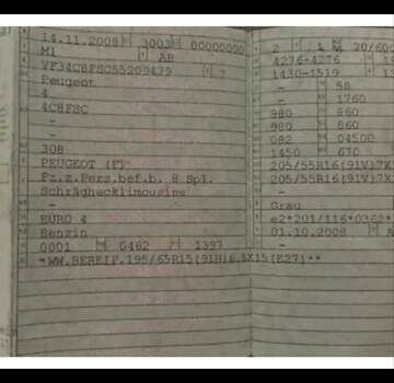 Серый Пежо 308, объемом двигателя 1.4 л и пробегом 229 тыс. км за 5900 $, фото 32 на Automoto.ua