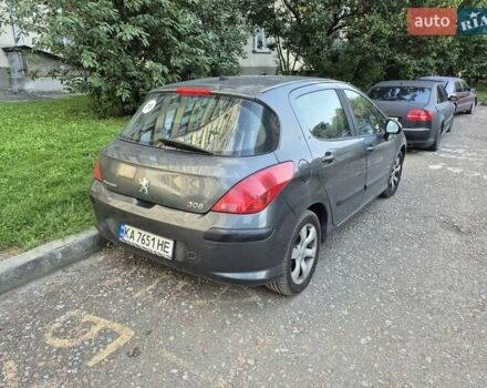 Сірий Пежо 308, об'ємом двигуна 1.56 л та пробігом 197 тис. км за 4800 $, фото 7 на Automoto.ua