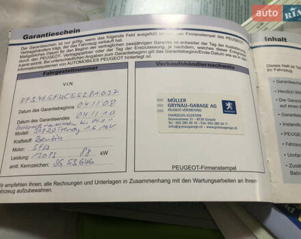 Серый Пежо 308, объемом двигателя 1.6 л и пробегом 237 тыс. км за 6000 $, фото 23 на Automoto.ua