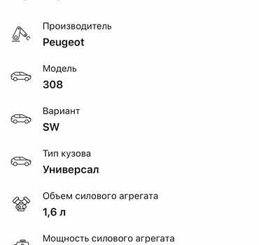 Сірий Пежо 308, об'ємом двигуна 1.6 л та пробігом 153 тис. км за 11800 $, фото 84 на Automoto.ua