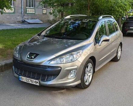 Сірий Пежо 308, об'ємом двигуна 1.6 л та пробігом 206 тис. км за 6500 $, фото 1 на Automoto.ua