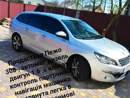 Сірий Пежо 308, об'ємом двигуна 1.6 л та пробігом 191 тис. км за 9500 $, фото 1 на Automoto.ua