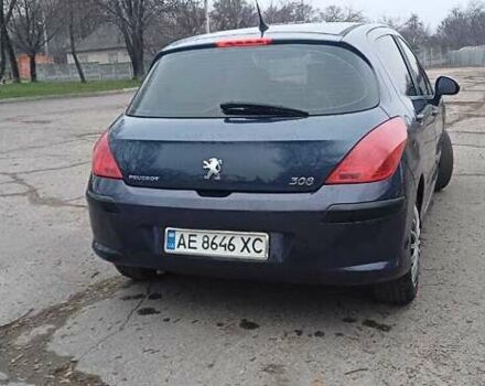 Синий Пежо 308, объемом двигателя 1.6 л и пробегом 252 тыс. км за 5000 $, фото 3 на Automoto.ua