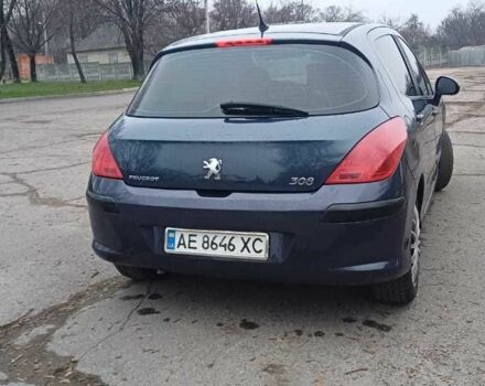 Синий Пежо 308, объемом двигателя 1.6 л и пробегом 252 тыс. км за 5000 $, фото 1 на Automoto.ua