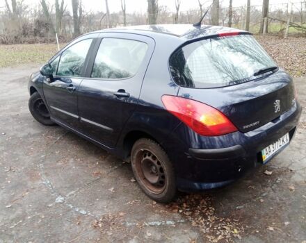 Синий Пежо 308, объемом двигателя 1.6 л и пробегом 370 тыс. км за 4500 $, фото 3 на Automoto.ua