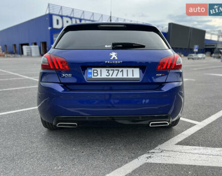 Синий Пежо 308, объемом двигателя 2 л и пробегом 46 тыс. км за 18900 $, фото 5 на Automoto.ua