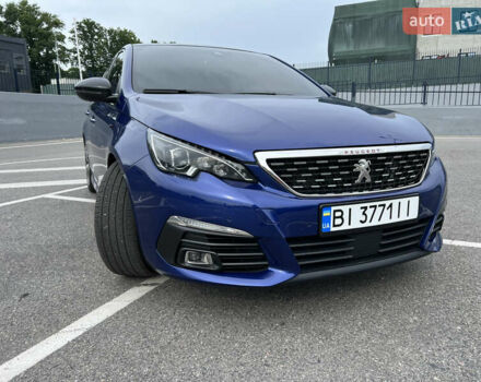 Синий Пежо 308, объемом двигателя 2 л и пробегом 46 тыс. км за 18900 $, фото 1 на Automoto.ua