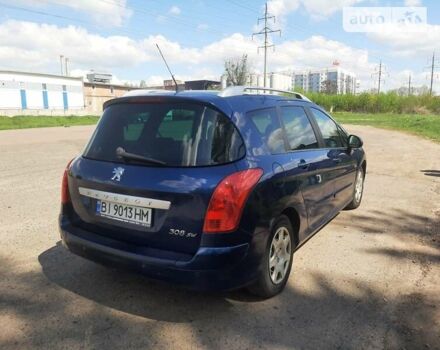 Синий Пежо 308, объемом двигателя 1.6 л и пробегом 186 тыс. км за 5800 $, фото 4 на Automoto.ua