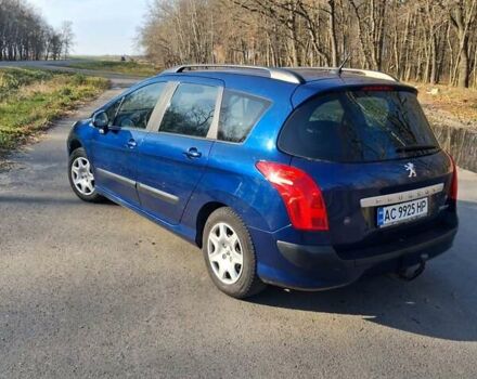 Синий Пежо 308, объемом двигателя 1.6 л и пробегом 165 тыс. км за 6000 $, фото 4 на Automoto.ua