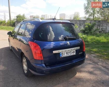 Синий Пежо 308, объемом двигателя 1.6 л и пробегом 186 тыс. км за 5800 $, фото 5 на Automoto.ua
