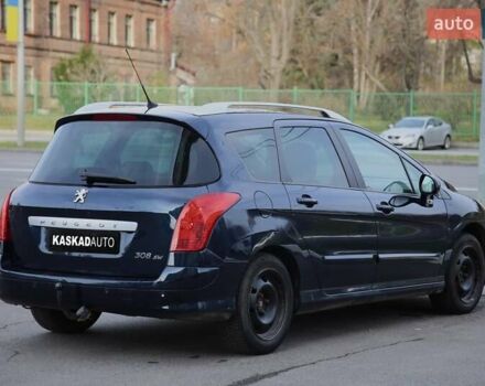 Синий Пежо 308, объемом двигателя 1.6 л и пробегом 250 тыс. км за 6000 $, фото 5 на Automoto.ua