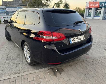 Синий Пежо 308, объемом двигателя 1.56 л и пробегом 193 тыс. км за 11500 $, фото 5 на Automoto.ua