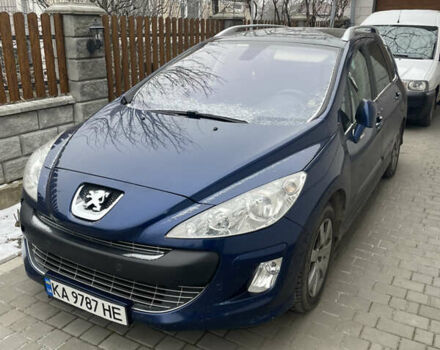 Синий Пежо 308, объемом двигателя 1.6 л и пробегом 245 тыс. км за 4500 $, фото 1 на Automoto.ua