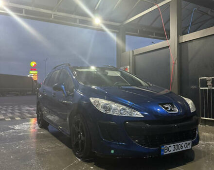 Синий Пежо 308, объемом двигателя 1.56 л и пробегом 265 тыс. км за 6300 $, фото 1 на Automoto.ua