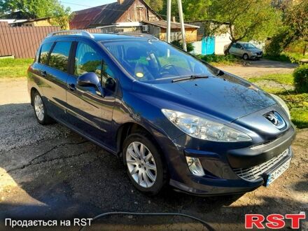 Синий Пежо 308, объемом двигателя 1.6 л и пробегом 242 тыс. км за 5900 $, фото 1 на Automoto.ua